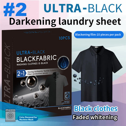 🧺🖤Oživte čierne oblečenie úplne novou čiernou fóliou. Pranie v práčke obnovuje a fixuje farbu, čím eliminuje potrebu blednutia a bielenia.