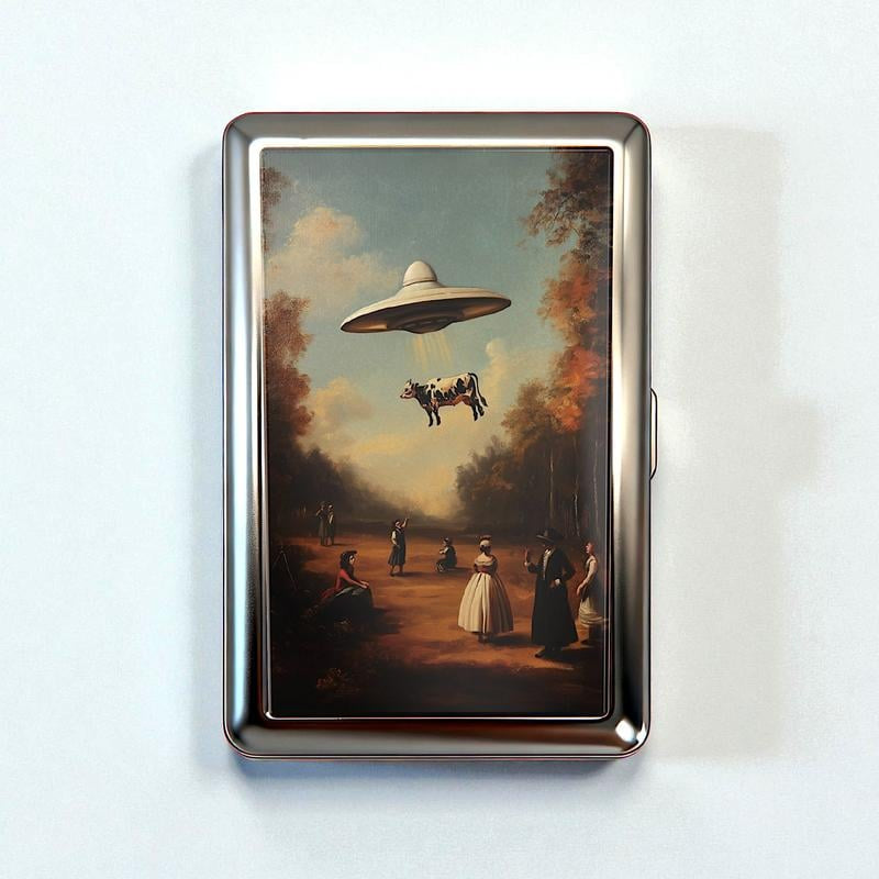 Retro Art‑Deco kovinski etui za kartice, RFID‑zaščita | VEYRA