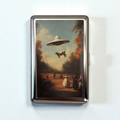 Retro Art‑Deco kovinski etui za kartice, RFID‑zaščita | VEYRA