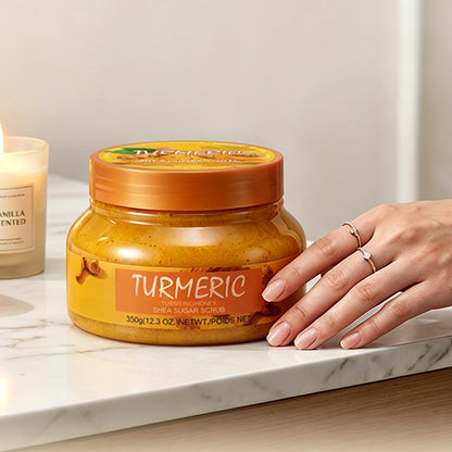 Časovo obmedzená ponuka 🧴 Kurkumový cukrový telový peeling | Jemne exfoliuje a rozjasňuje pokožku 🧖‍♀️