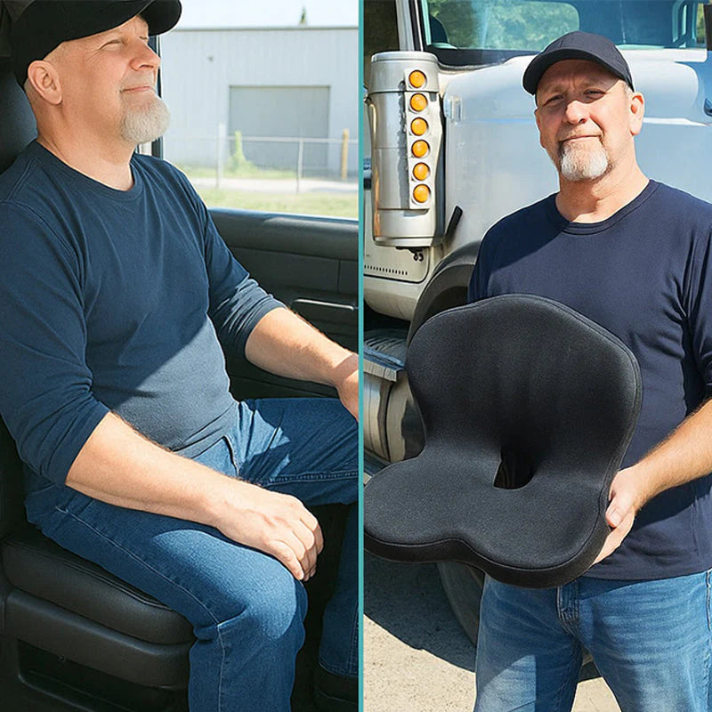 💺Jednodielny ergonomický sedací vankúš s bedrovou opierkou｜Priedušný sedací vankúš pre pohodlie chrbtice po dlhom sedení🚗