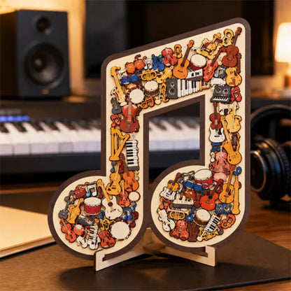🎸 Vychutnajte si kreatívnu hudobnú výzvu – Puzzle v tvare dreveného hudobného nástroja – Platba pri prevzatí 🧩