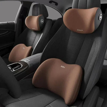 🚗💆Ergonomická opora krku a bedrovej chrbtice z pamäťovej peny | Zmierňuje bolesť z dlhého sedenia alebo jazdy, skvelý dvojúčelový produkt na použitie v aute aj v kancelárii | Špeciálna ponuka s maximálnou hodnotou!