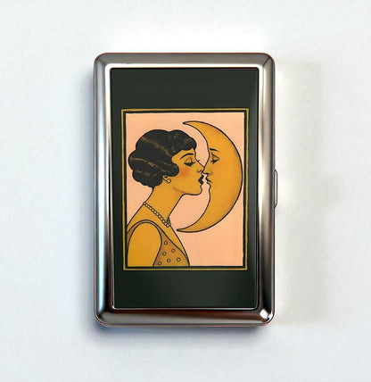 Retro Art‑Deco kovinski etui za kartice, RFID‑zaščita | VEYRA