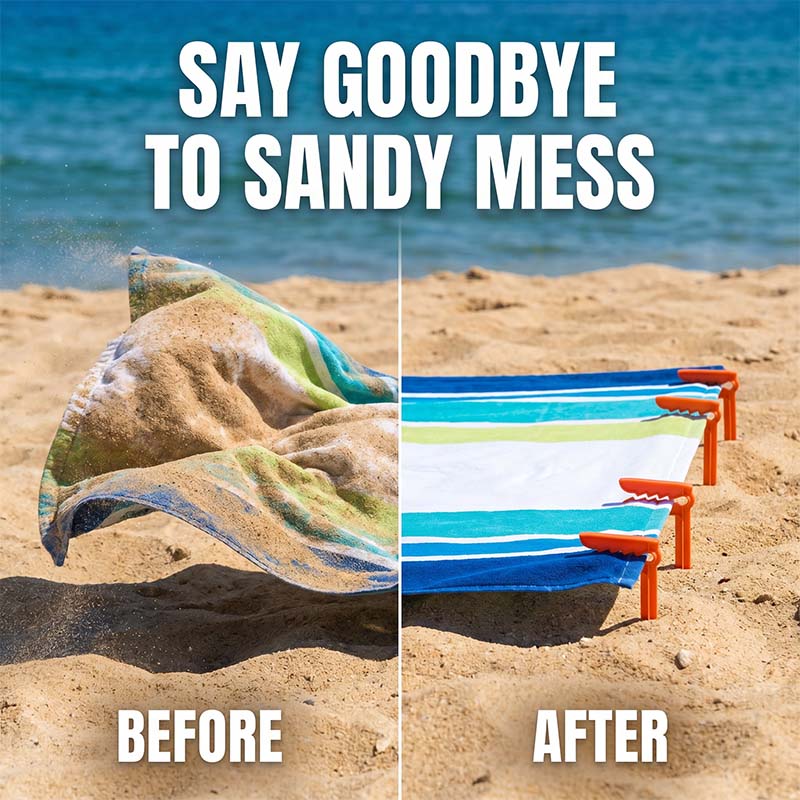🌊 Plážová deka odolná voči vetru s upínacími sponami – dokonale drží na piesku aj na tráve 🏖️🌬️