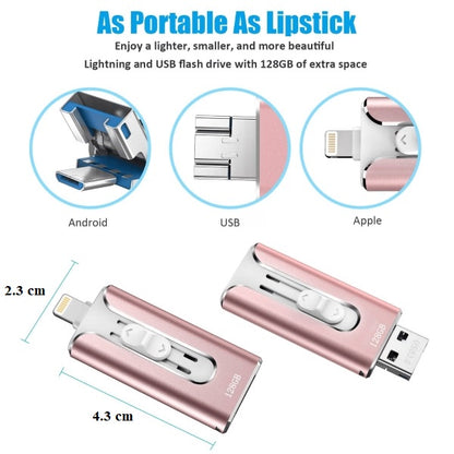 Časovo obmedzená zľava 50 %💽 Vysokorýchlostný USB kľúč 4 v 1 s kapacitou 128 GB | Univerzálny nástroj na rozšírenie úložiska pre telefóny a počítače📱💻