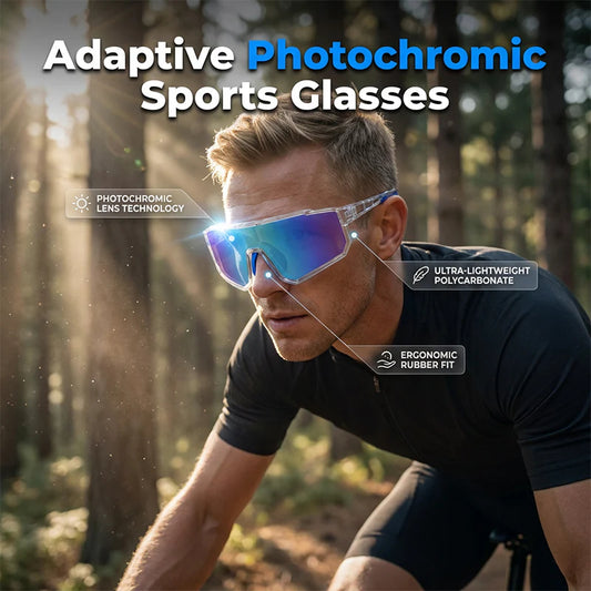 🚴Inteligentné fotochromatické športové okuliare｜Jeden pár je všetko, čo potrebujete na outdoorové aktivity☀️🕶️