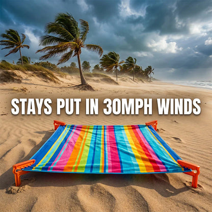 🌊 Plážová deka odolná voči vetru s upínacími sponami – dokonale drží na piesku aj na tráve 🏖️🌬️