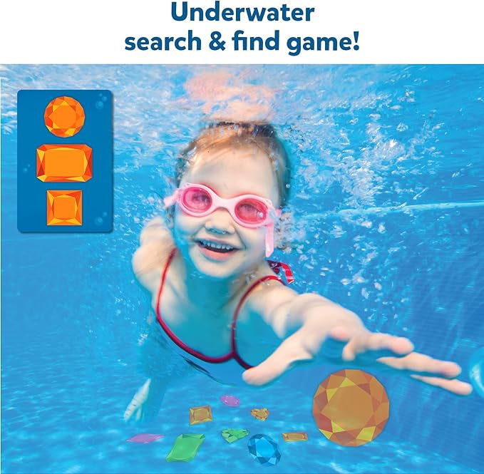 💎Časovo obmedzená zľava 50 %🏊 64-dielna sada farebných potápačských drahokamov, detská podvodná súťaž v hľadaní pokladu na pamäť