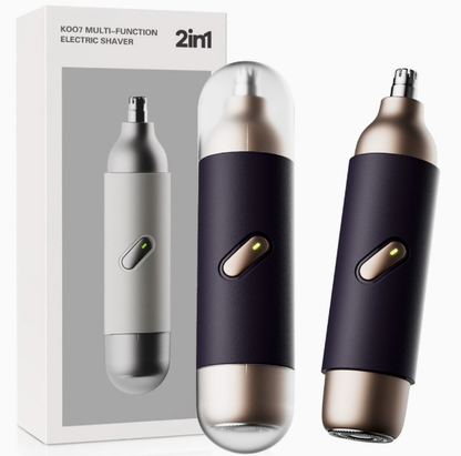 💡LED vizuálny zastrihávač chĺpkov 2 v 1 v ušiach a nose, rýchlonabíjací vodotesný prenosný elektrický zastrihávač s konektorom Type-C🔦💈