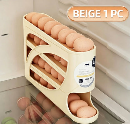 🥚Gravity Automatic Egg Roller Storage Box ｜30-dielny stojan na vajcia s veľkou kapacitou do chladničky šetrí miesto✨