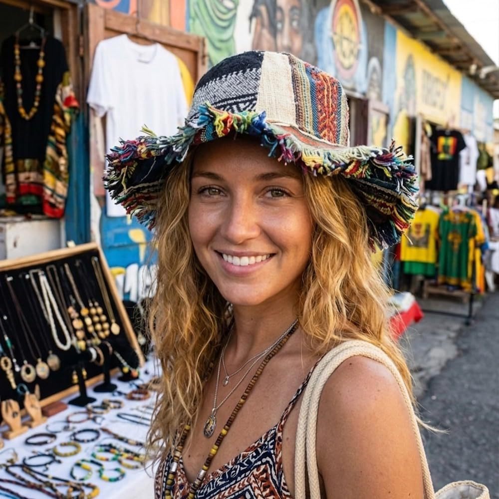 🎨Časno omejen 50 % popust🤠Ročno izdelan ribiški klobuk z obrabljenimi robovi, čisti bombaž, voljan, retro sončni klobuk👒