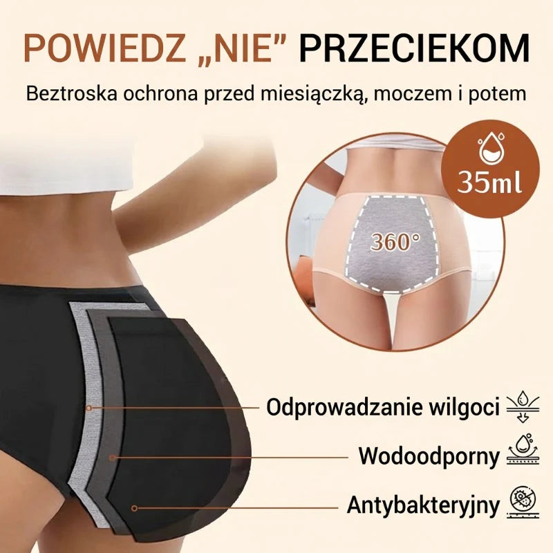 【Tri položky】👙2026 Vysoko kvalitná hygienická bielizeň s vysokým pásom, ktorá účinne zabraňuje bočnému úniku