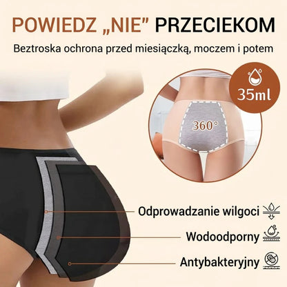 【Tri položky】👙2026 Vysoko kvalitná hygienická bielizeň s vysokým pásom, ktorá účinne zabraňuje bočnému úniku