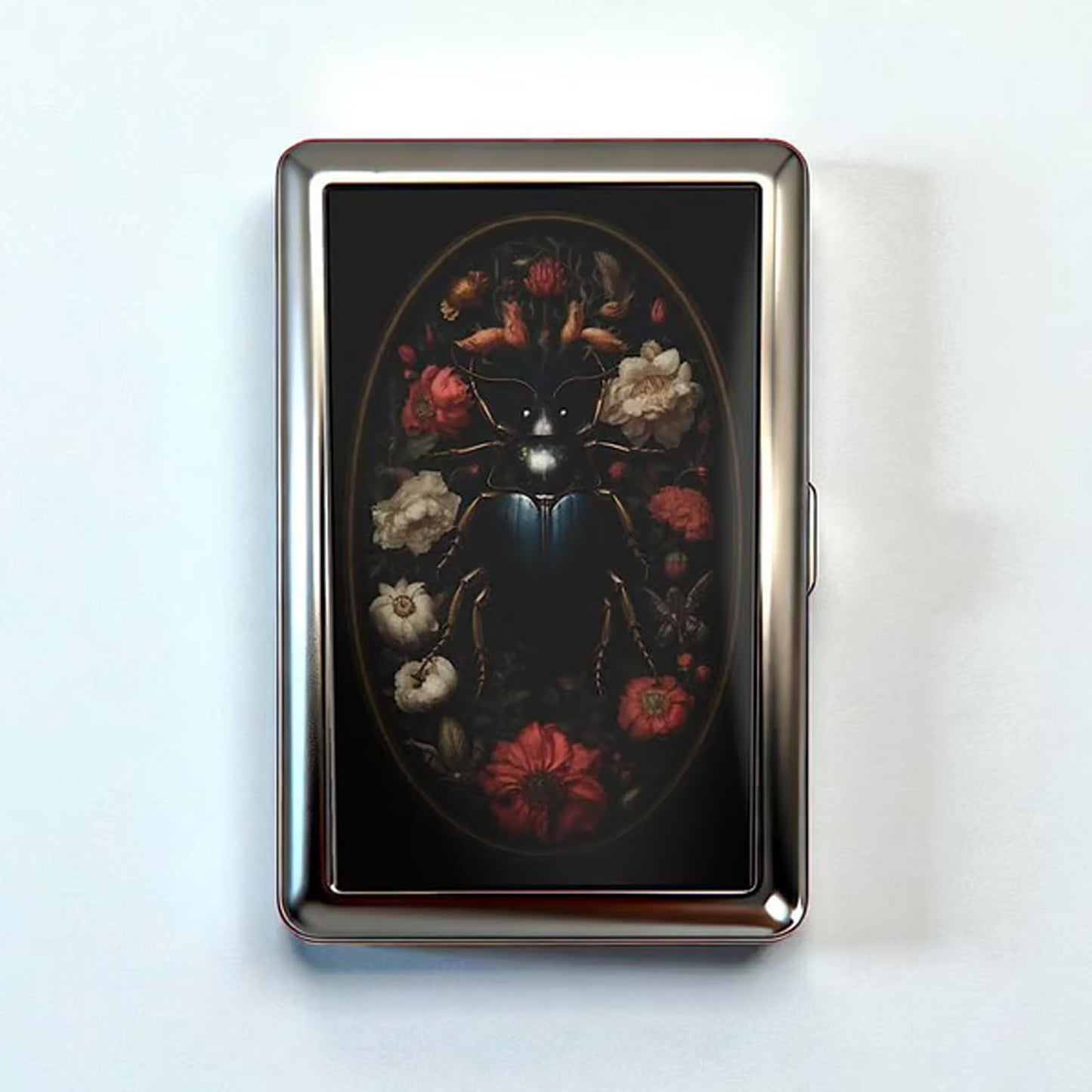 Retro Art‑Deco kovinski etui za kartice, RFID‑zaščita | VEYRA