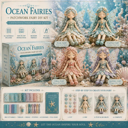 🧚Sada na šitie Fabric Fairy｜Kompletná sada materiálov pre začiatočníkov, taška na šitie bez lepidla🧵