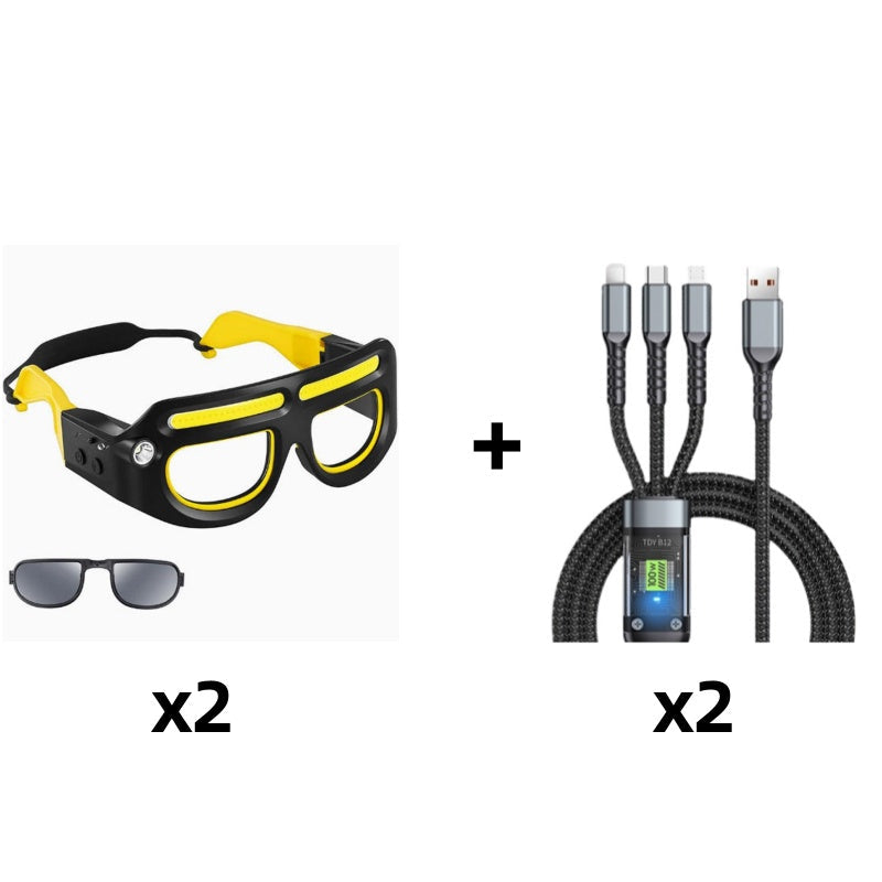 Nabíjateľná LED čelovka na okuliare
