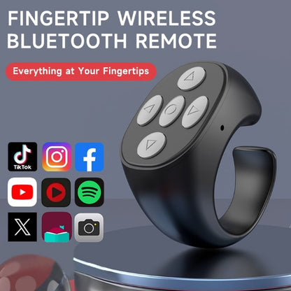 🤳Časovno omejen 50 % popust⚡ Daljinski upravljalnik Bluetooth Ring, 10-metrsko orodje za selfije na daljavo, aplikacija ni potrebna, naprava za obračanje strani