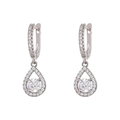 💎Elegantné kruhové náušnice s visiacou kvapkou