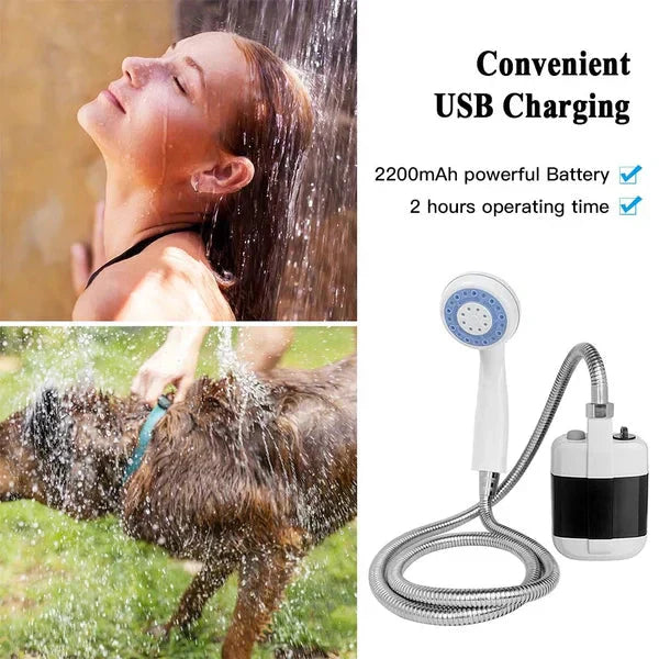 🚿Vonkajšia prenosná sprcha s napájaním cez USB