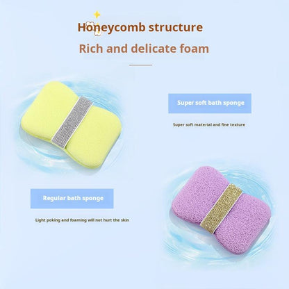 Časovo obmedzená ponuka 🧼 2v1 špongia do kúpeľa na uloženie mydla, vrecko na drhnutie s rýchlou penou a elastickým popruhom s včelieho plástu  🛁✨