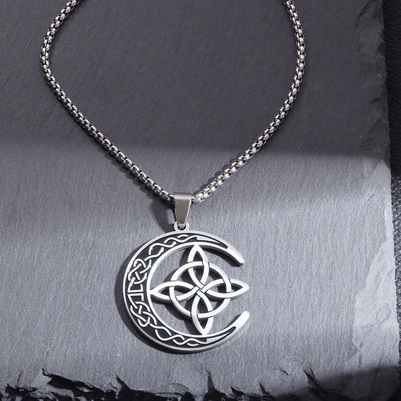 🌙✨ Tajomný keltský náhrdelník s motívom mesiaca – symbol ženskej sily a ochrany! 🎁