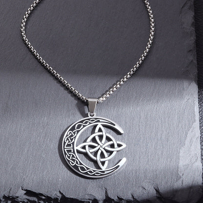 🌙✨ Tajomný keltský náhrdelník s motívom mesiaca – symbol ženskej sily a ochrany! 🎁