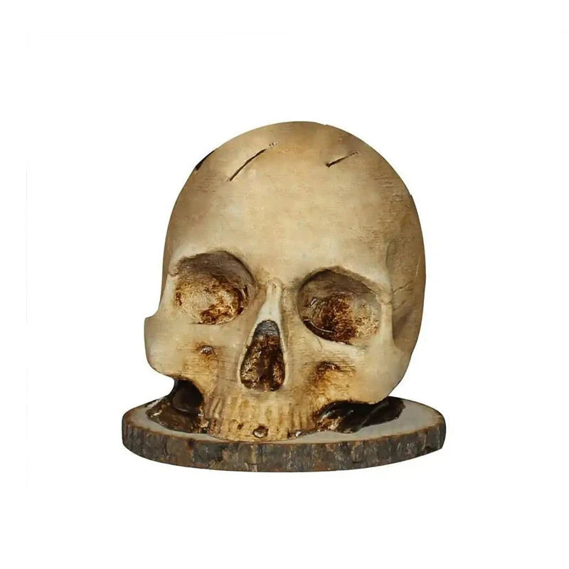 💀Časovo obmedzená zľava 50 %🎃 Držiak na nože v tvare lebky zo živice, personalizovaný organizér na kuchynské nože s halloweenskou tematikou