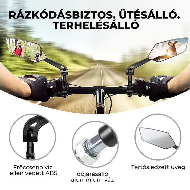 Časovo obmedzená zľava 🚴 Dvojica širokouhlých cyklistických spätných zrkadiel, nastaviteľných v rozsahu 360°, vodeodolných, na bicykle a skateboardy. 🛡️💨