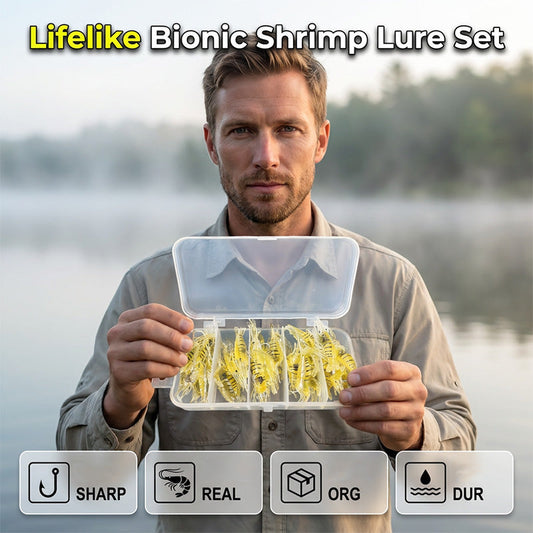 Sada mäkkých nástrah Bionic Shrimp na rybolov