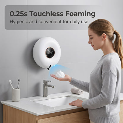 🧼Dávkovač penového mydla s UV modrým svetlom, magnetická indukcia, bez nutnosti vŕtania, nástenný/stolový automatický dávkovač mydla s dvojitým použitím🏠🛡️