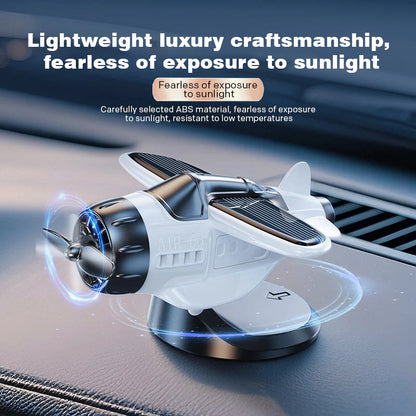 Časovo obmedzená zľava 🚗 Solárna dynamická dekorácia lietadla, automaticky sa otáčajúca dekorácia palubnej dosky auta 🛩️✨