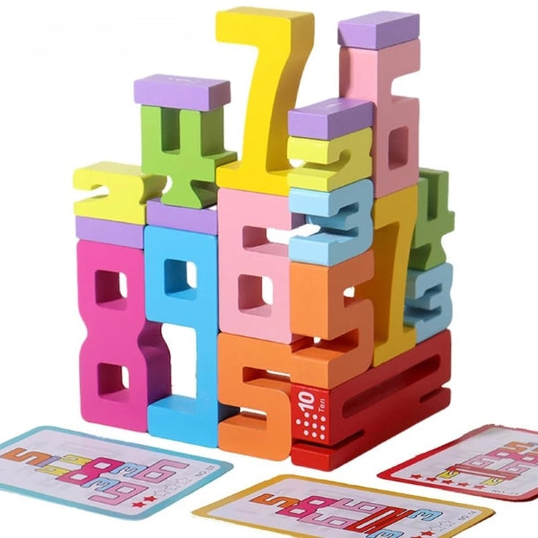 Leseni kocki s številkami Montessori | NUMBLOCK