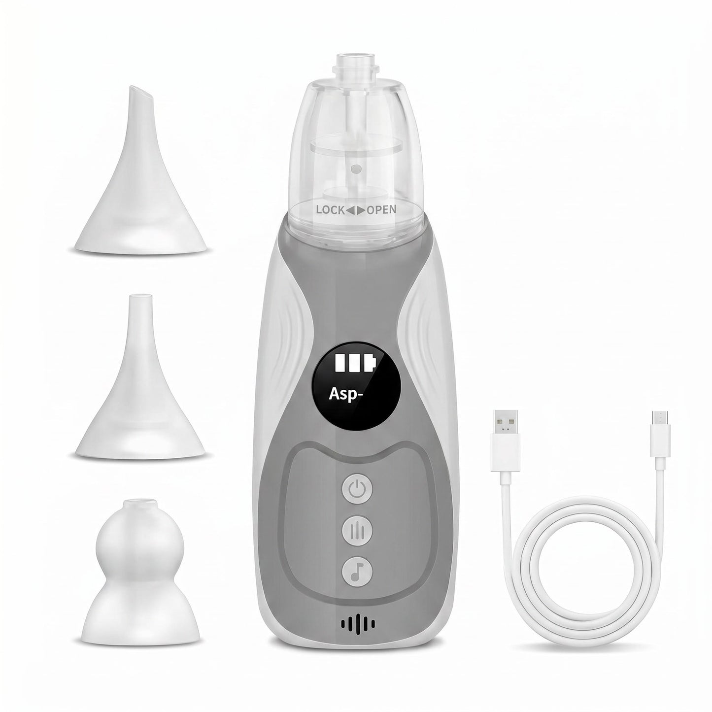 🧼💧Detská nosová odsávačka, silikónová sacia hlavica potravinárskej kvality, nabíjateľná, vhodná pre deti rôzneho veku