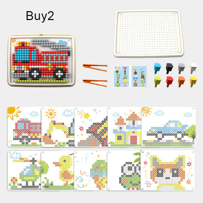 🍄🎨Detské puzzle s hubami a kolíkmi - hračka pre rané vzdelávanie a rozvoj praktických zručností