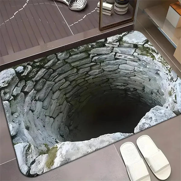 3D stereoskopická podlahová rohož z krištáľového zamatu