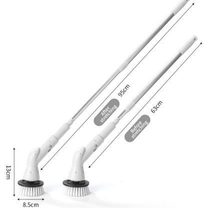 Sada elektrických multifunkčných čistiacich kief 🧹✨ Teleskopická rukoväť + 6 hlavíc kefy - zvládne odolné škvrny jednou kefou 🚿