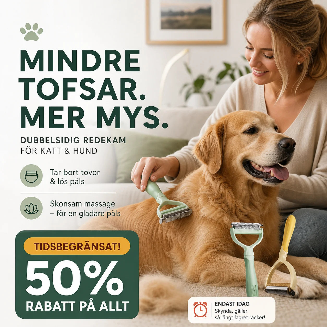 Dvostranska krtača za dlako hišnih ljubljenčkov | PET
