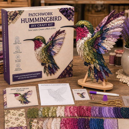Komplet za izdelavo 3D-ptiča patchwork | VINTA