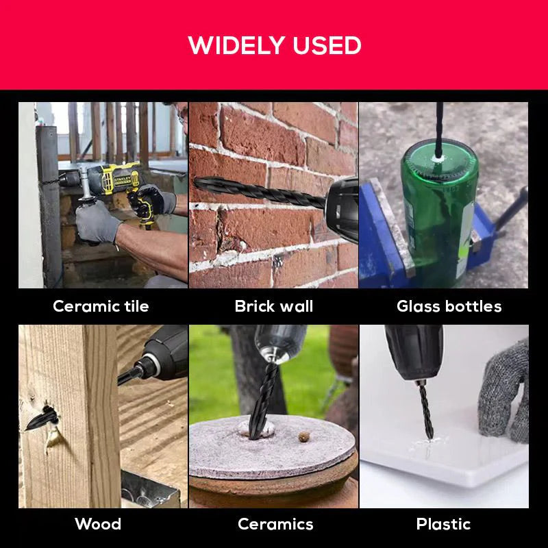 Sada 4-hranných krížových vrtákov, 7 ks