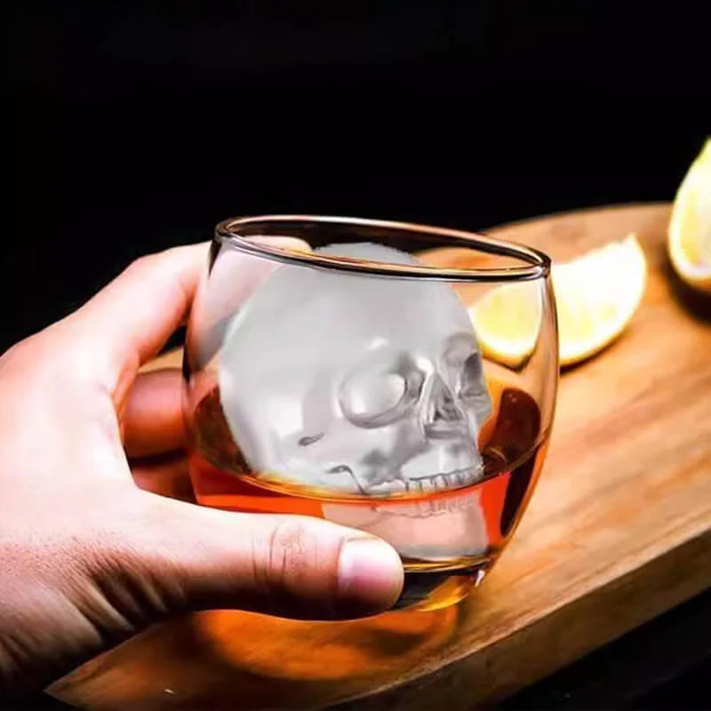 💀 🧊 Silikónová forma na ľadové kocky v tvare lebky – na vlastnú výrobu