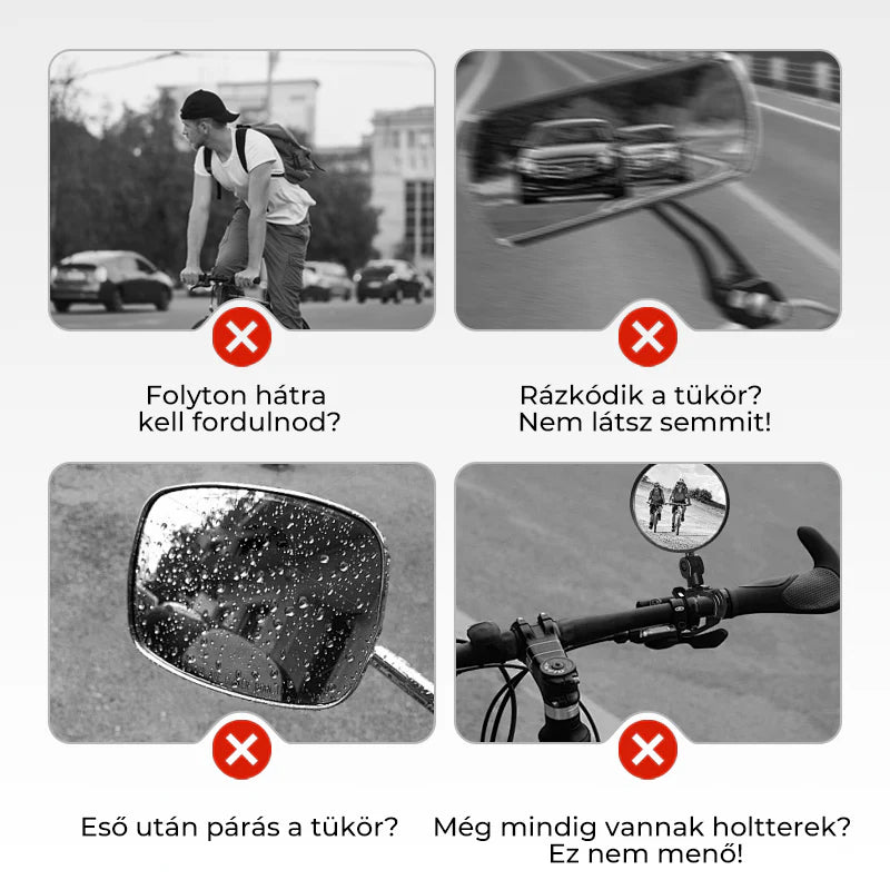 Časovo obmedzená zľava 🚴 Dvojica širokouhlých cyklistických spätných zrkadiel, nastaviteľných v rozsahu 360°, vodeodolných, na bicykle a skateboardy. 🛡️💨