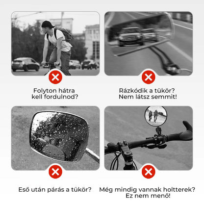 Časovo obmedzená zľava 🚴 Dvojica širokouhlých cyklistických spätných zrkadiel, nastaviteľných v rozsahu 360°, vodeodolných, na bicykle a skateboardy. 🛡️💨