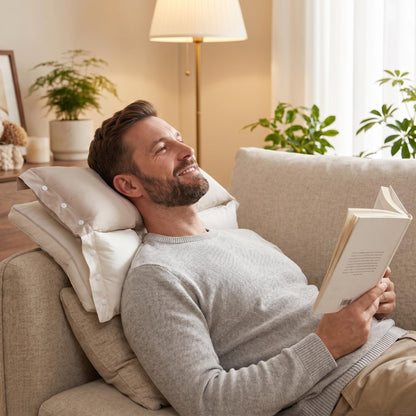 Časovo obmedzená zľava 🛌 Ergonomický vankúš na podporu krku s dvojitou mäkkou a pevnou zónou, vyrobený z čistej bavlny, antibakteriálny, odnímateľný a prateľný vankúš na podporu krku 💤🌙