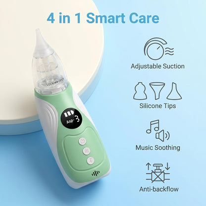 🧼💧Detská nosová odsávačka, silikónová sacia hlavica potravinárskej kvality, nabíjateľná, vhodná pre deti rôzneho veku