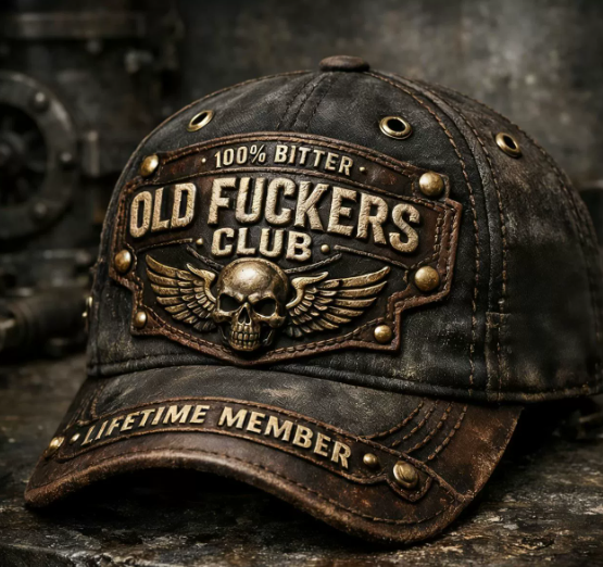 【🎁📿Náhrdelník s ružou zdarma🎁】🧢Old Fuckers Club Vintage čiapka s výšivkou