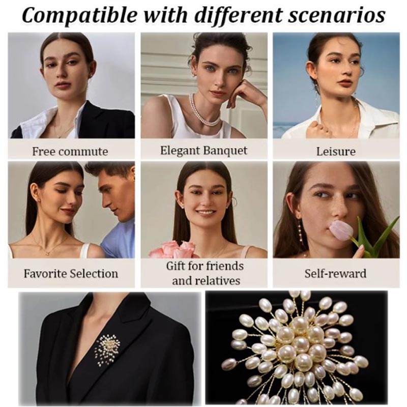 🎄【Vianočný karneval】🎁✨Dámska špičková ručne vyrábaná perlová brošňa