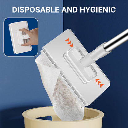 💦🧹Mop na prach so 4 opakovane použiteľnými utierkami