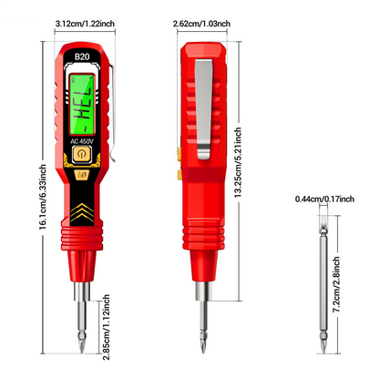 Bezkontaktný tester napätia s LCD displejom