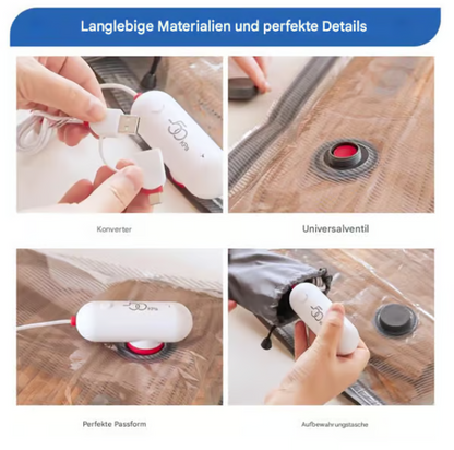 🔥6 KS! USB elektrické vákuové vrecká - úsporné, ľahké na cesty!